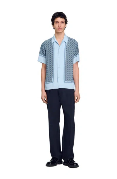 Sandro Short-sleeved Patterned Shirt