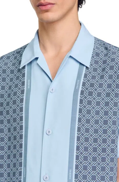 Sandro Short-sleeved Patterned Shirt