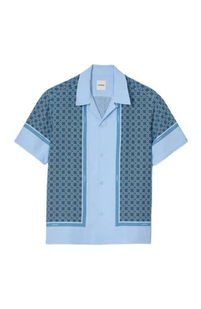 Sandro Short-sleeved Patterned Shirt
