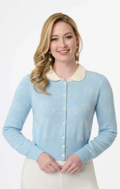 UNIQUE VINTAGE UNIQUE VINTAGE COLLARED KNIT CARDIGAN 