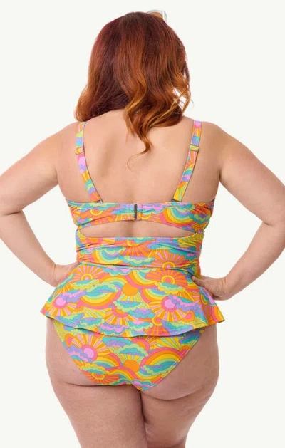 Unique Vintage Plus Size Peplum Solana Tankini Swim Top