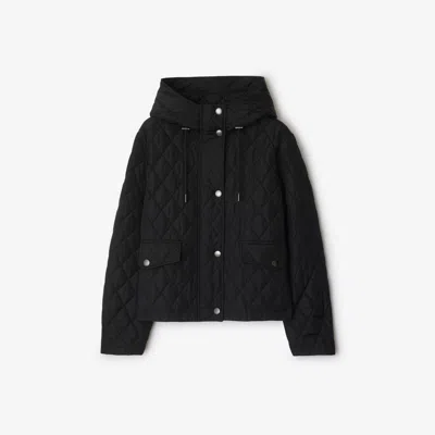 Burberry Cropped Quilted Nylon Hooded Jacket