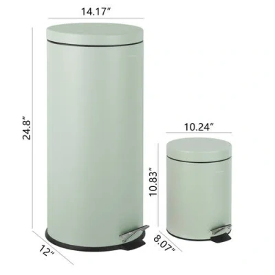 Happimess Oscar 8-gallon Step-open Trash Can With Free Mini Trash Can