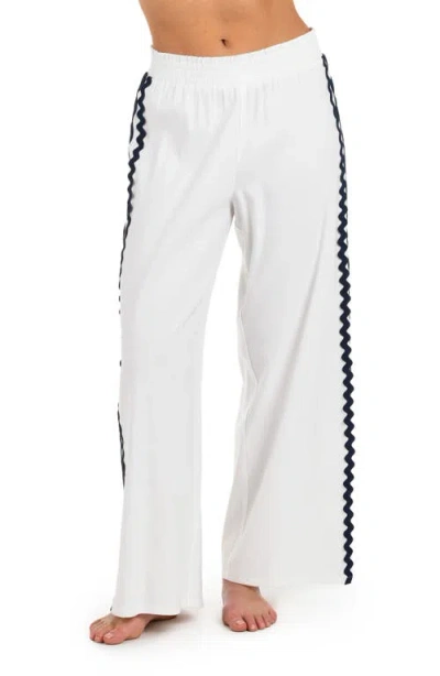 La Blanca Poolside Linen Blend Cover-up Pants