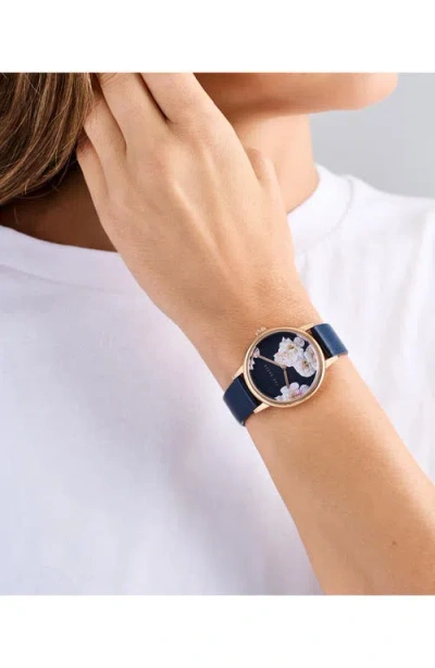 Ted Baker Phylipa Leather Strap Watch, 36mm
