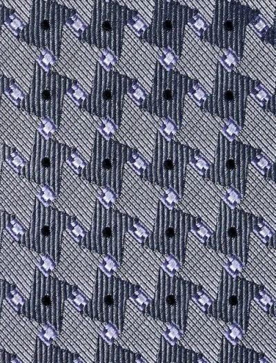 Oak Hill Premium By Dxl Big & Tall Geometric Pattern Silk Tie