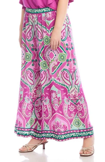 Karen Kane High Waist Wide Leg Pants In Pink