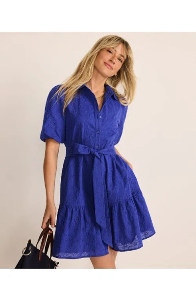 Shop Lands' End Elbow Sleeve Eyelet Knee Length Shirt Dress