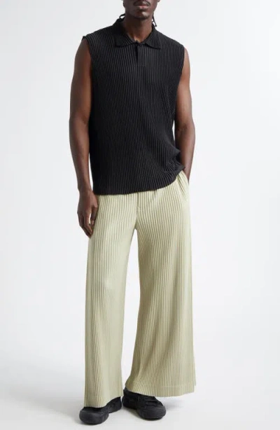 Issey Miyake Homme Plissé  Monthly Colors May Pleated Wide Leg Pants