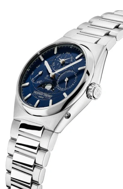 Frederique Constant Highlife Perpetual Calendar Moon Phase Bracelet Watch, 41mm