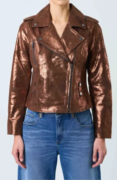 Velez Leather Biker Jacket For Women