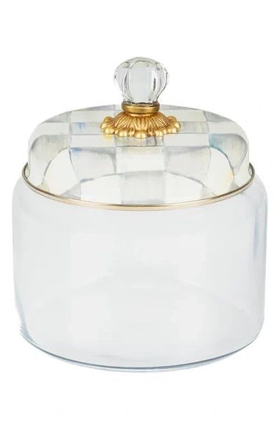 Mackenzie-childs Mackenzie Childs Sterling Check Medium Kitchen Canister In Neutral