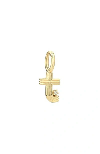 Adina Reyter Groovy Diamond Mini Initial Charm