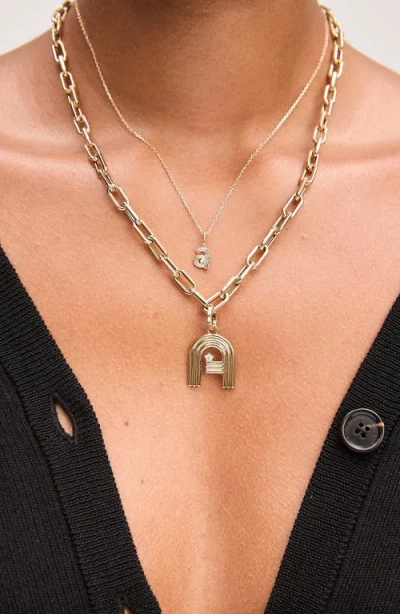 Adina Reyter Groovy Diamond Mini Initial Charm