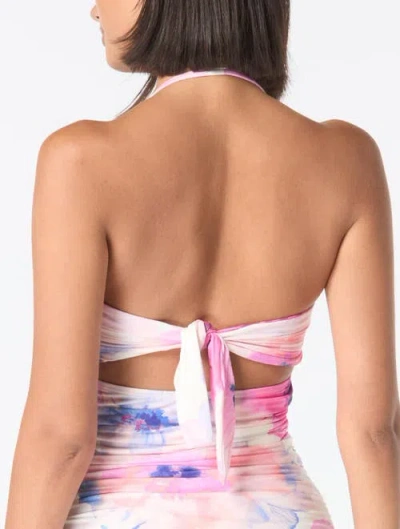Carmen Marc Valvo Shirred Bandeau Tankini Top