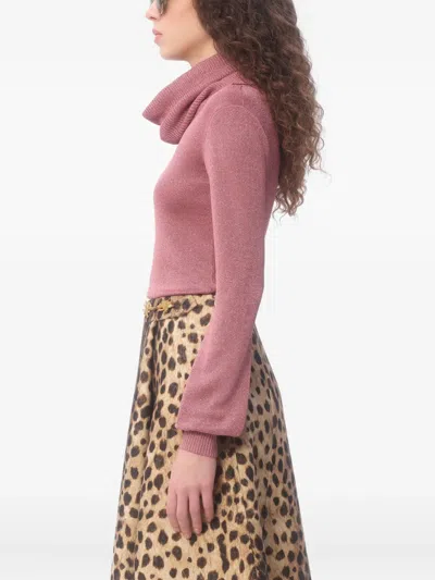Valentino Pull En Lurex Femme Rose Xs