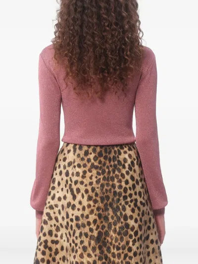 Valentino Pull En Lurex Femme Rose Xs