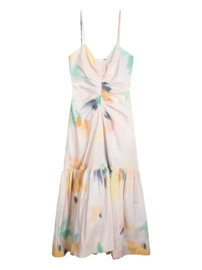A.l.c Lindsey Ruched Fit-and-flare Midi Dress