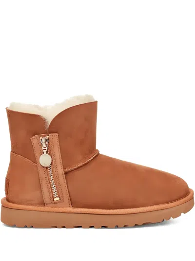 Ugg Mini Bailey Zip "chestnut" Ankle Boots