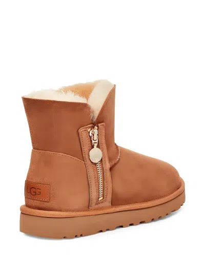 Ugg Mini Bailey Zip "chestnut" Ankle Boots