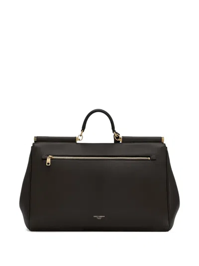 Dolce & Gabbana Black Handbag With Padlock Detail And Adjustable And Removable Shoulder Strap In Leather Woman