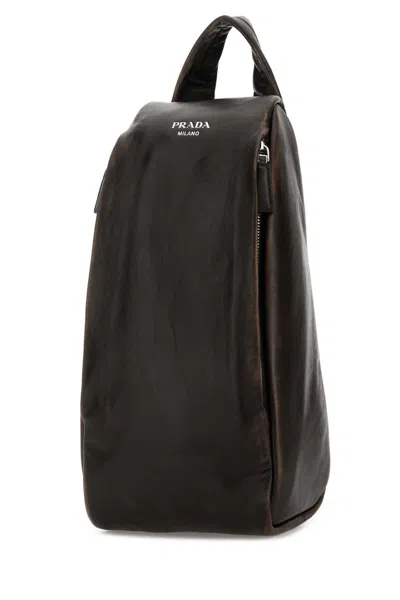 Prada Dark Brown Nappa Leather Backpack
