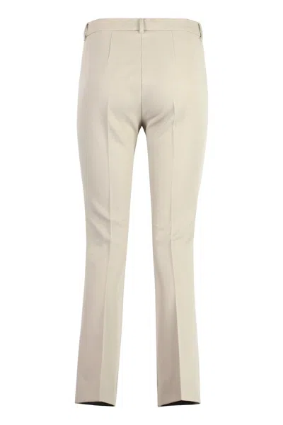 's Max Mara Stretch Viscose Trousers With Flared Hem