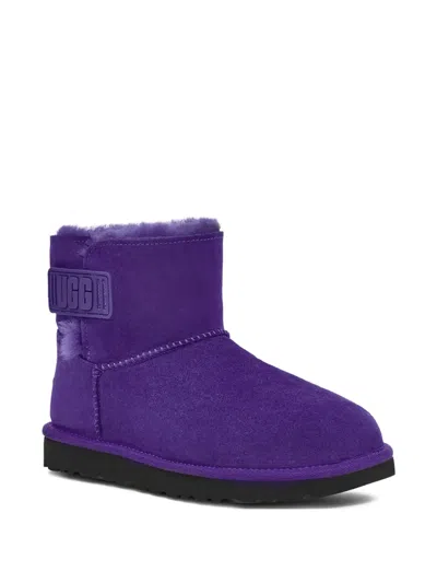 Ugg Mini Bailey Logo Strap "purple" Ankle Boots
