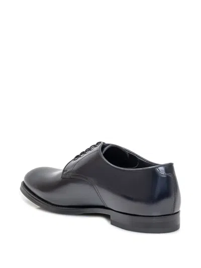 Doucal's Black Patent Leather Derby Lace-ups In Black