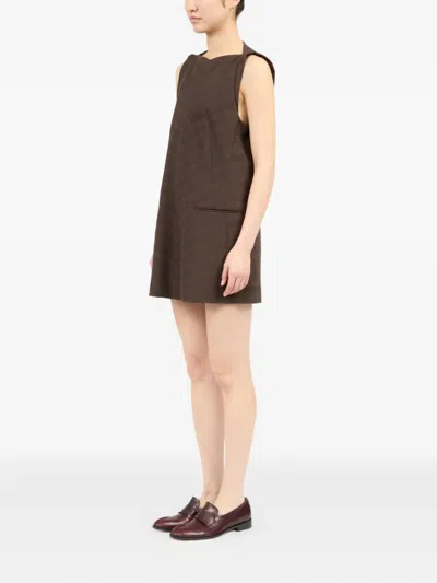 Mm6 Maison Margiela Structured Plaid Shift Dress