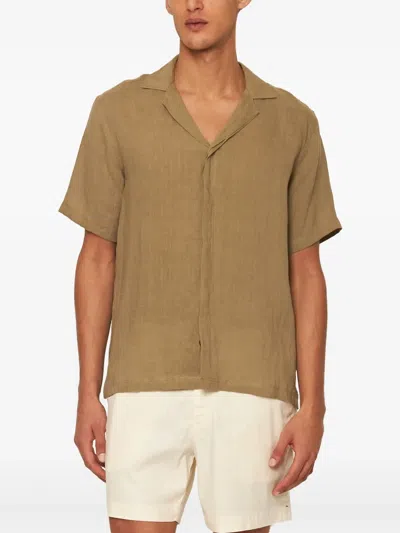 Orlebar Brown Maitan Ii Linen Shirt Agave