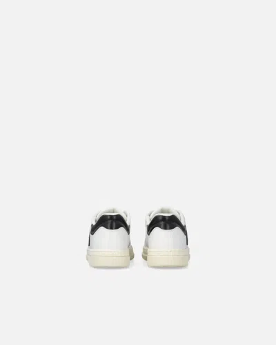 Pinko Chaussures De Tennis En Cuir Avec Logo Noir Et Blanc