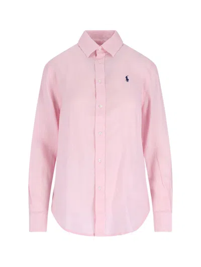 Polo Ralph Lauren Linen Shirt With Logo Embroidery