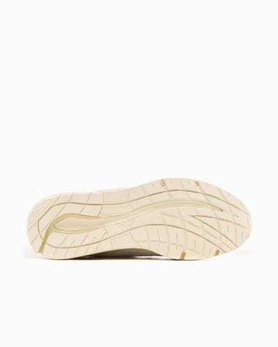 New Balance Sporty Pigskin And Mesh Sneakers With Cushioned Sole In Neutral