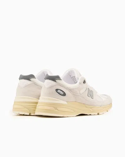 New Balance Sporty Pigskin And Mesh Sneakers With Cushioned Sole In Neutral