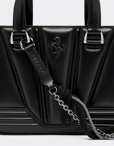 Ferrari Reconditioned By  Gt Mini Tote Bag In Leather With Scoubidou Detail
