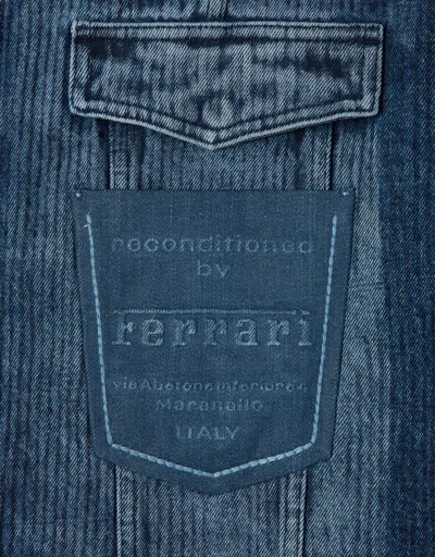 Ferrari Reconditioned By  Leather Overshirt Jacket