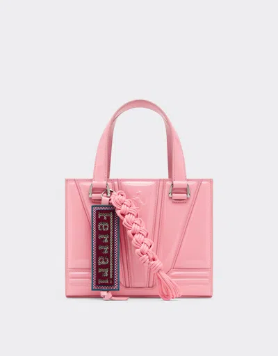 Ferrari Reconditioned By  Gt Mini Tote Bag In Patent Leather With Scoubidou Detail