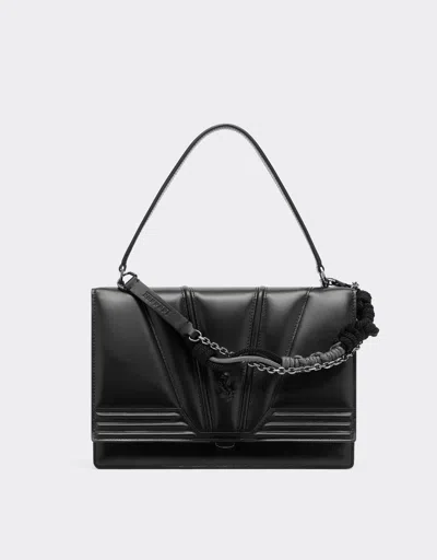 Ferrari Reconditioned By  Gt Leather Handbag With Scoubidou Detail