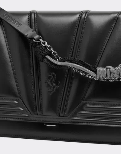 Ferrari Reconditioned By  Gt Leather Handbag With Scoubidou Detail