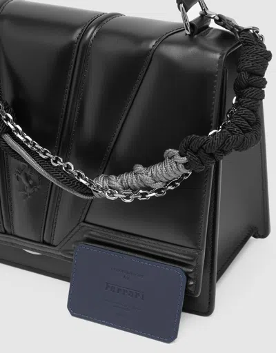Ferrari Reconditioned By  Gt Leather Handbag With Scoubidou Detail