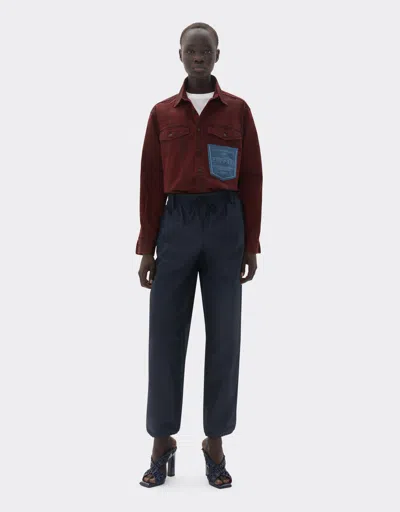 Ferrari Reconditioned By  Cotton Overshirt Jacket In Burgundy