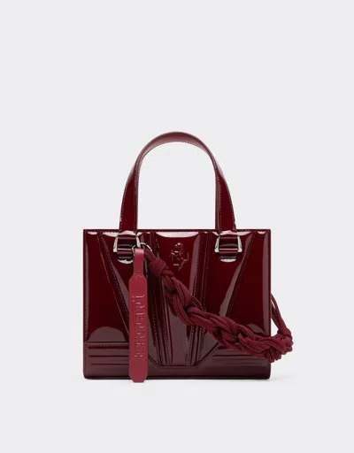 Ferrari Reconditioned By  Gt Mini Tote Bag In Patent Leather With Scoubidou Detail