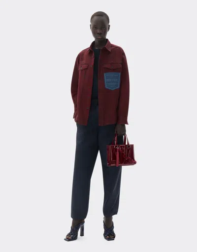 Ferrari Reconditioned By  Gt Mini Tote Bag In Patent Leather With Scoubidou Detail