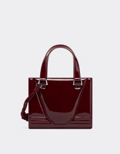 Ferrari Reconditioned By  Gt Mini Tote Bag In Patent Leather With Scoubidou Detail