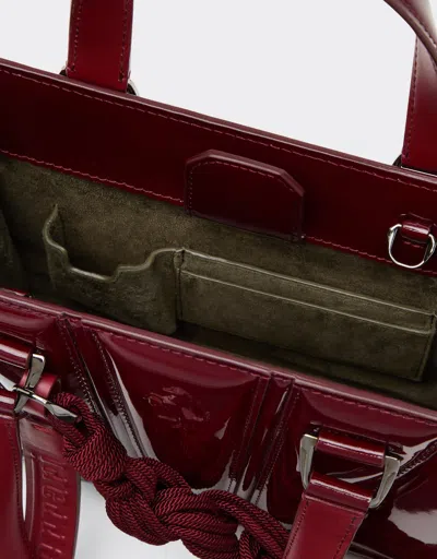 Ferrari Reconditioned By  Gt Mini Tote Bag In Patent Leather With Scoubidou Detail