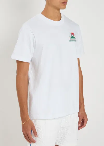 Casablanca Mountains Waves Print T-shirt In White