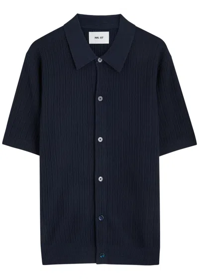 Nn07 Nolan Ribbed Cotton-knit Cardigan