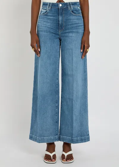 Paige Wide-leg Harper Jeans In Blue