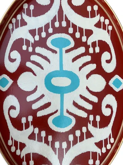 Les-ottomans Iron Ikat Hand-painted Tray